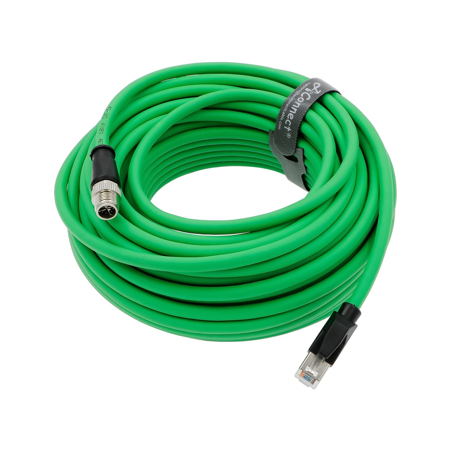 M12 8 Pin Male X Code to RJ45 Cat6a Gigabit Ethernet Cable for Cognex in Sight Industrial Camera Shielded Waterproof Flexible Cable 1M (Green)
