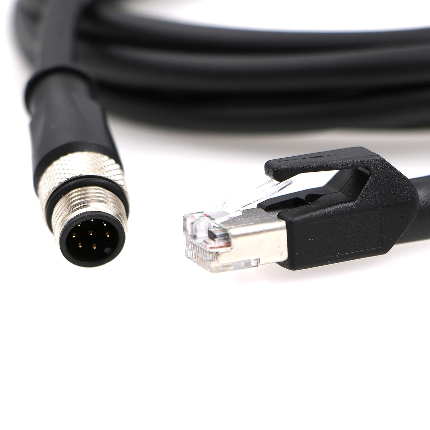 AConnect Ethernet-M12-RJ45-Cable for Cognex DM300 M12 8-Pin A-Code Male to RJ45 for Industrial Camera 9.8Ft|3M