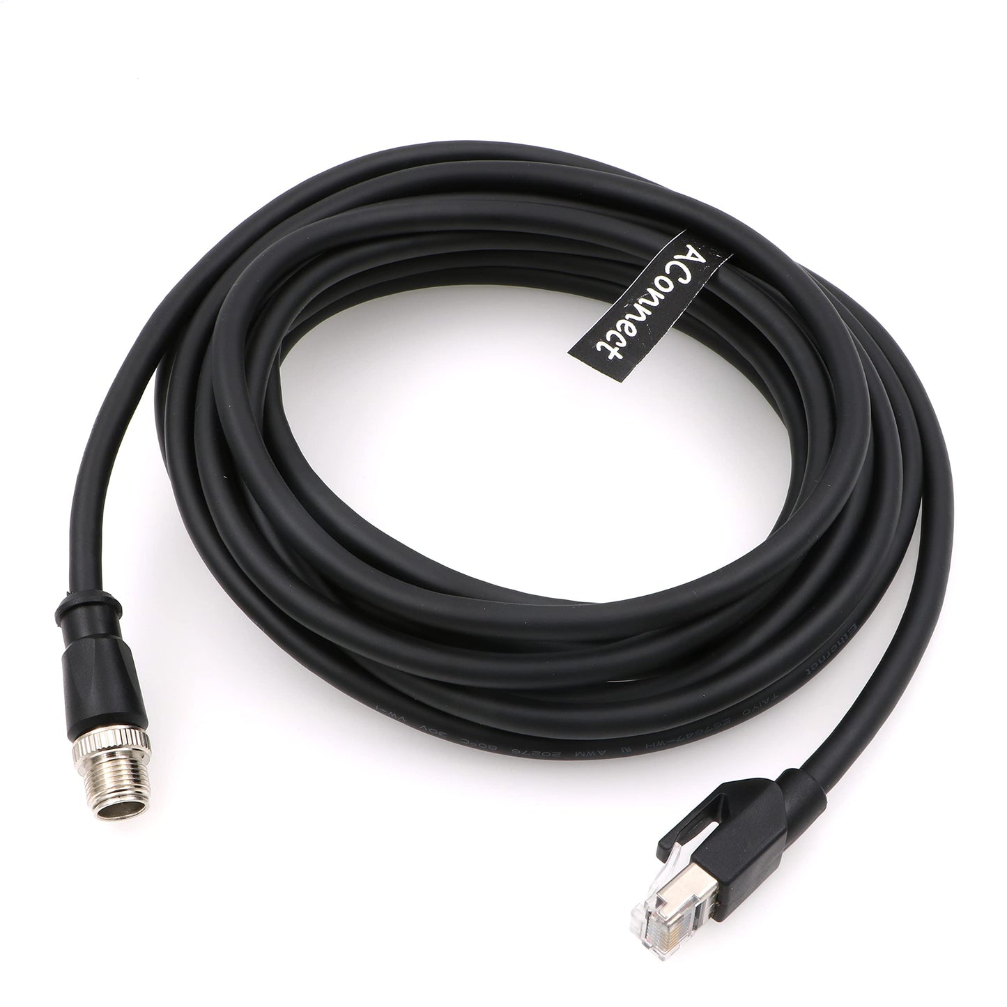 X-Code-RJ45-Industrial-Shielded-Ethernet M12 8 Pin X-Code Male to RJ45 Cat6a Ethernet Shielded Cable for Cognex Industrial Camera Flexible 3.3Ft|1M