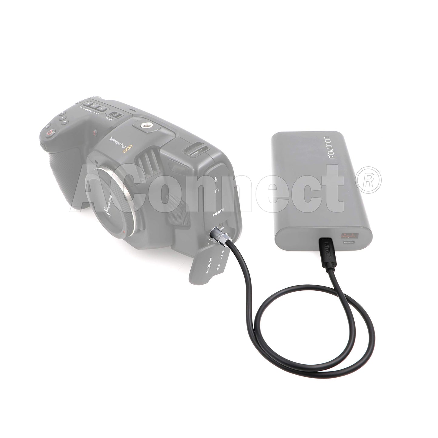 BMPCC-4K-6K 2 Pin Female to Type-C PD-Power-Bank Power-Cable for Blackmagic-Pocket-Cinema-Camera Flexible 20in