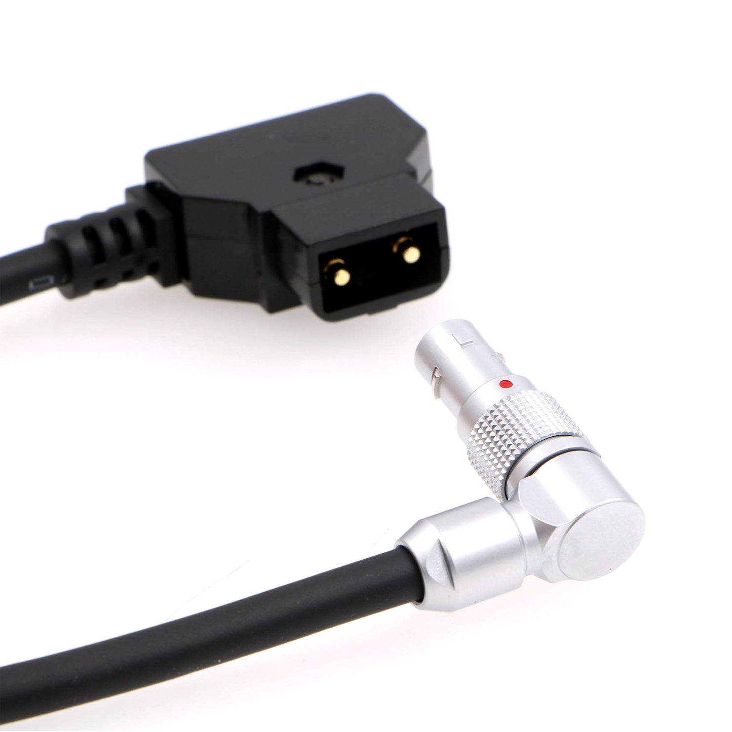 Rotatable Right Angle 4 Pin Male to D-Tap Power Cable for Zacuto Kameleon EVF 18in/45cm