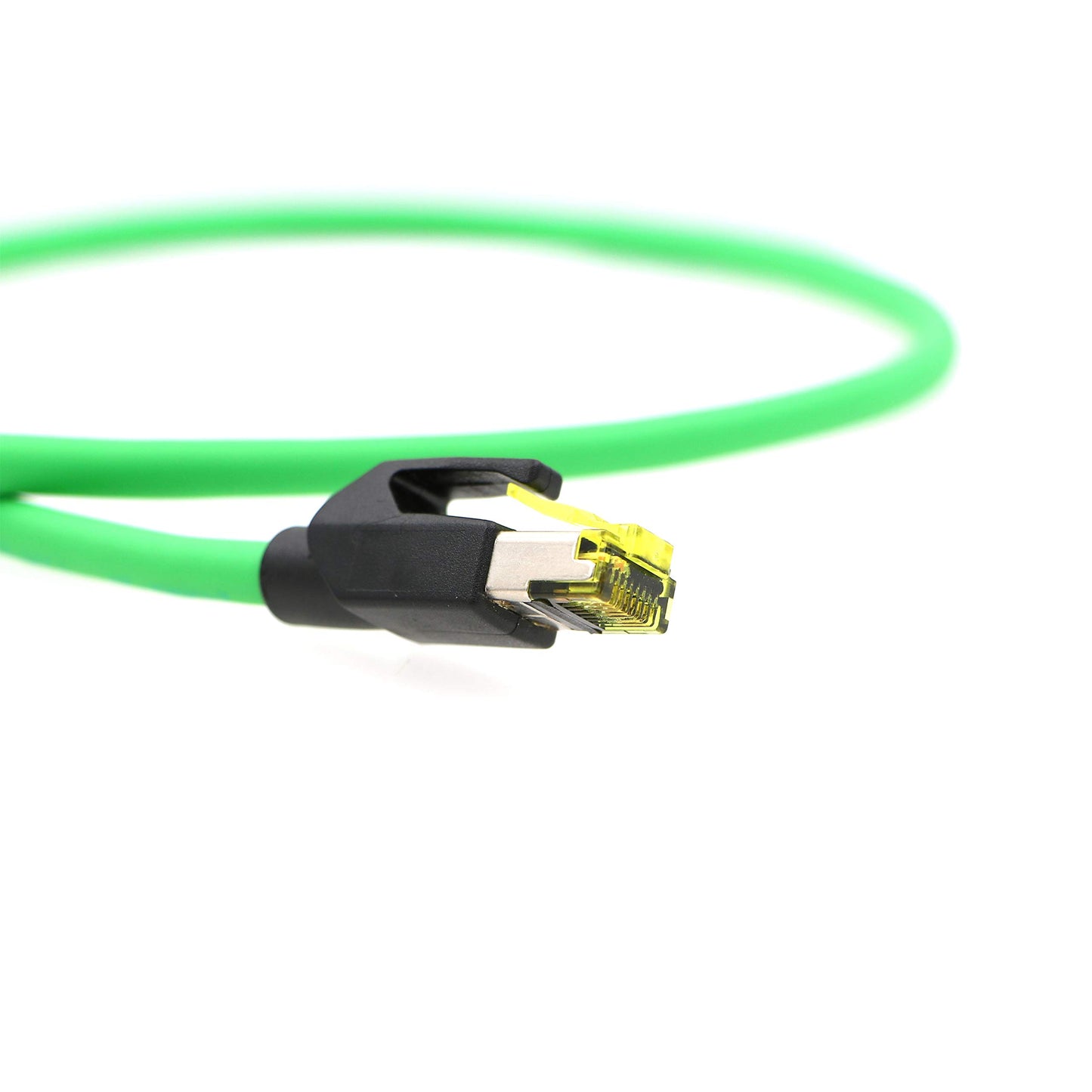 M12 4 Position D-Coded Connector to RJ45 Cat5e Ethernet Cable Assembly Waterproof Portable 3.3Ft/1M
