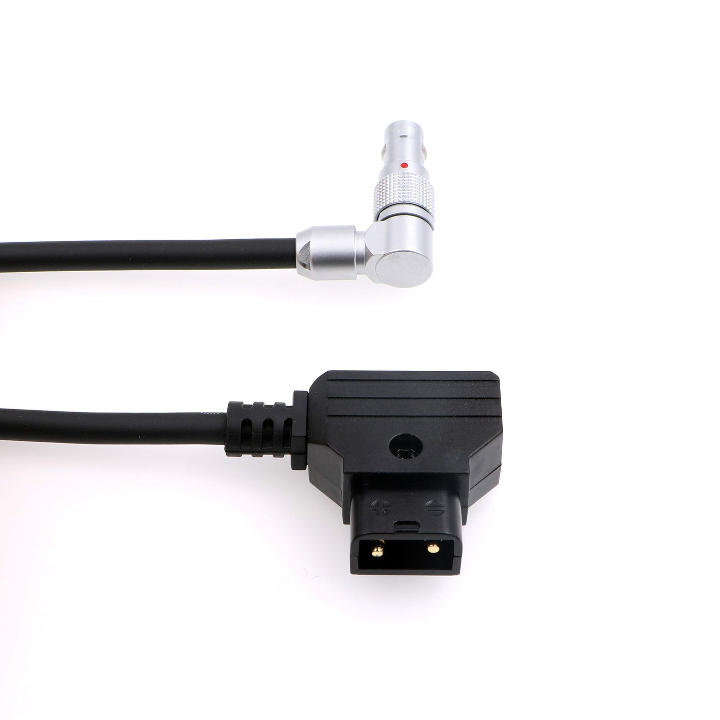 Rotatable Right Angle 4 Pin Male to D-Tap Power Cable for Zacuto Kameleon EVF 18in/45cm